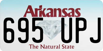 AR license plate 695UPJ