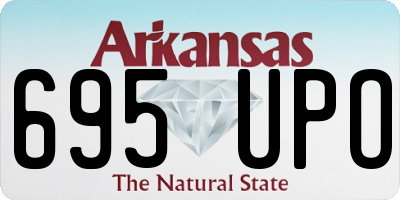 AR license plate 695UPO