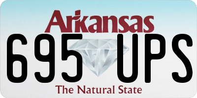 AR license plate 695UPS