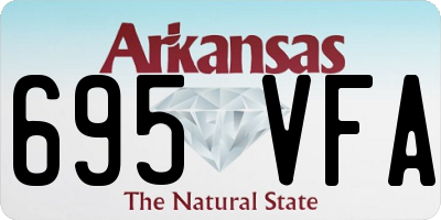AR license plate 695VFA