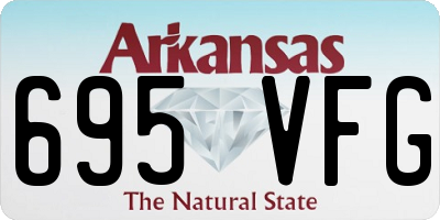 AR license plate 695VFG