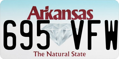 AR license plate 695VFW
