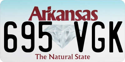 AR license plate 695VGK