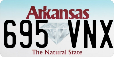 AR license plate 695VNX