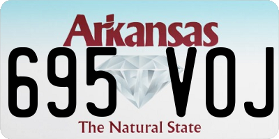 AR license plate 695VOJ