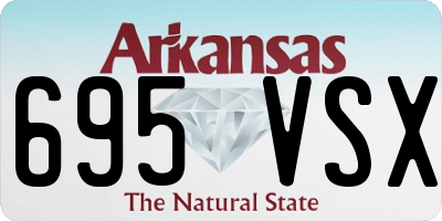 AR license plate 695VSX