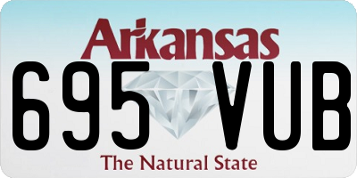AR license plate 695VUB