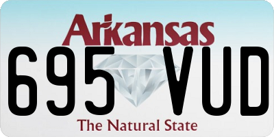 AR license plate 695VUD