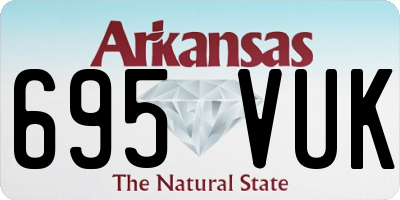 AR license plate 695VUK