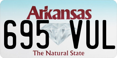 AR license plate 695VUL