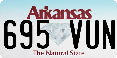 AR license plate 695VUN