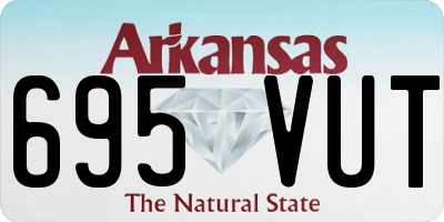 AR license plate 695VUT