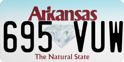 AR license plate 695VUW