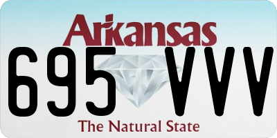 AR license plate 695VVV