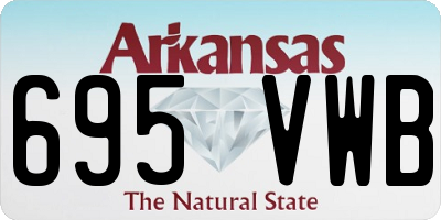 AR license plate 695VWB