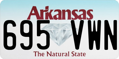 AR license plate 695VWN
