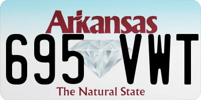 AR license plate 695VWT