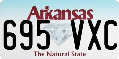 AR license plate 695VXC