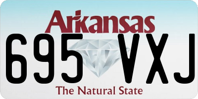 AR license plate 695VXJ