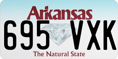 AR license plate 695VXK