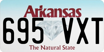 AR license plate 695VXT