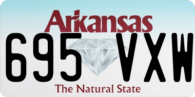 AR license plate 695VXW