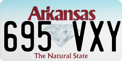 AR license plate 695VXY