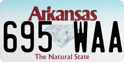 AR license plate 695WAA
