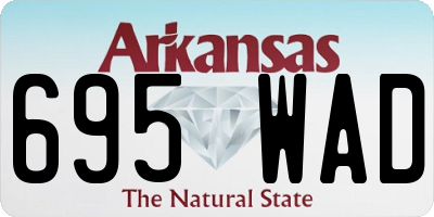 AR license plate 695WAD