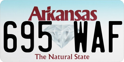 AR license plate 695WAF