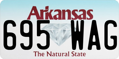 AR license plate 695WAG