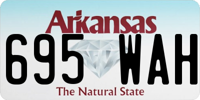 AR license plate 695WAH