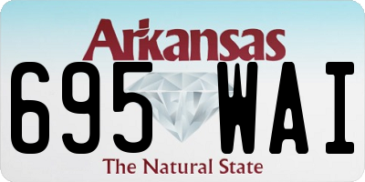 AR license plate 695WAI