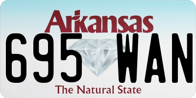 AR license plate 695WAN