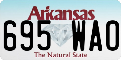 AR license plate 695WAO