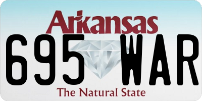 AR license plate 695WAR