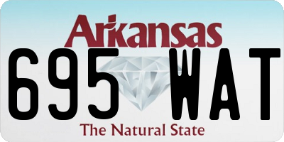 AR license plate 695WAT