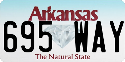 AR license plate 695WAY