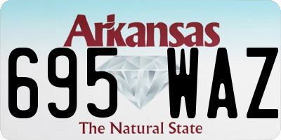 AR license plate 695WAZ