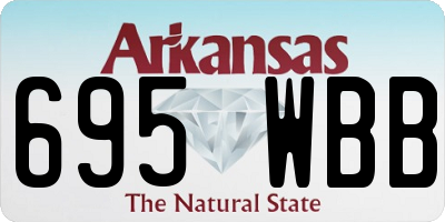 AR license plate 695WBB