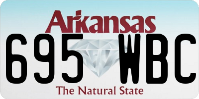 AR license plate 695WBC