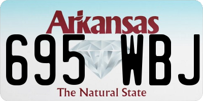 AR license plate 695WBJ