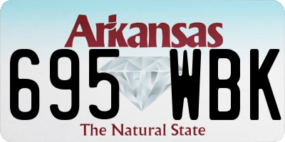 AR license plate 695WBK