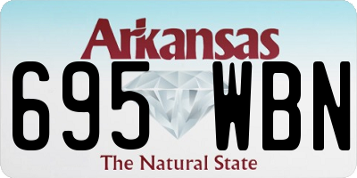 AR license plate 695WBN