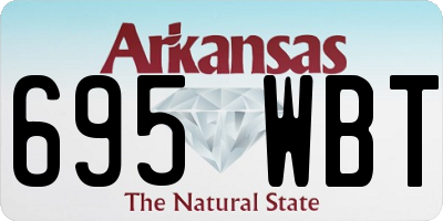 AR license plate 695WBT