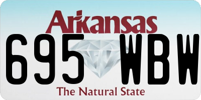 AR license plate 695WBW