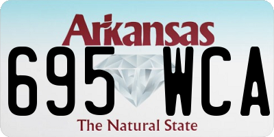 AR license plate 695WCA