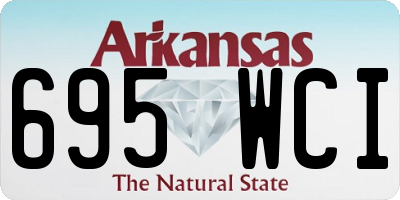 AR license plate 695WCI
