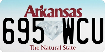 AR license plate 695WCU