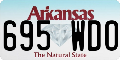 AR license plate 695WDO